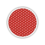 Children fabrics for printed sheets with dots Farbe Κόκκινο-Λευκό / Red-White